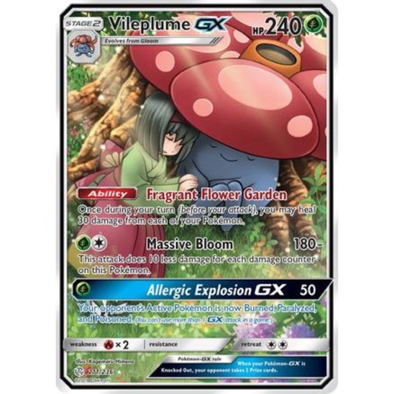 Vileplume GX (Full Art) 211/236 - SM  Cosmic Eclipse Holofoil