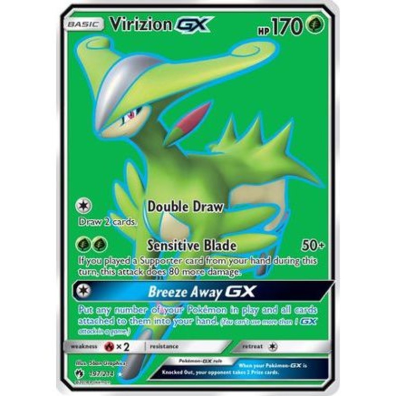 Virizion GX (Full Art) 197/214 - SM  Lost Thunder Holofoil