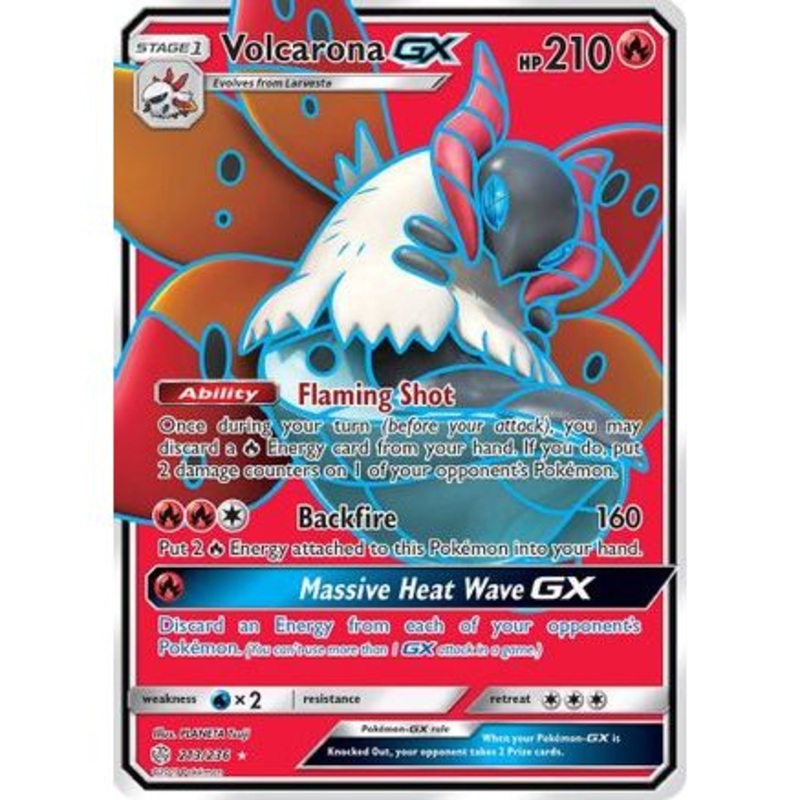 Volcarona GX (Full Art) 213/236 - SM  Cosmic Eclipse Holofoil