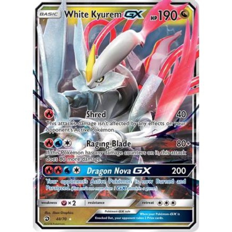 White Kyurem GX 48/70 - Dragon Majesty Holofoil
