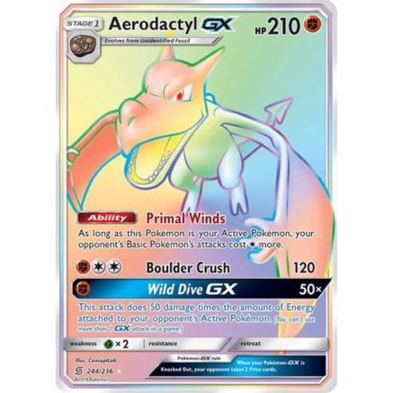 Aerodactyl GX (Secret) 244/236 - SM  Unified Minds Holofoil