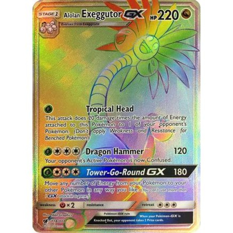 Alolan Exeggutor GX (Secret) 118/111 - SM  Crimson Invasion Holofoil