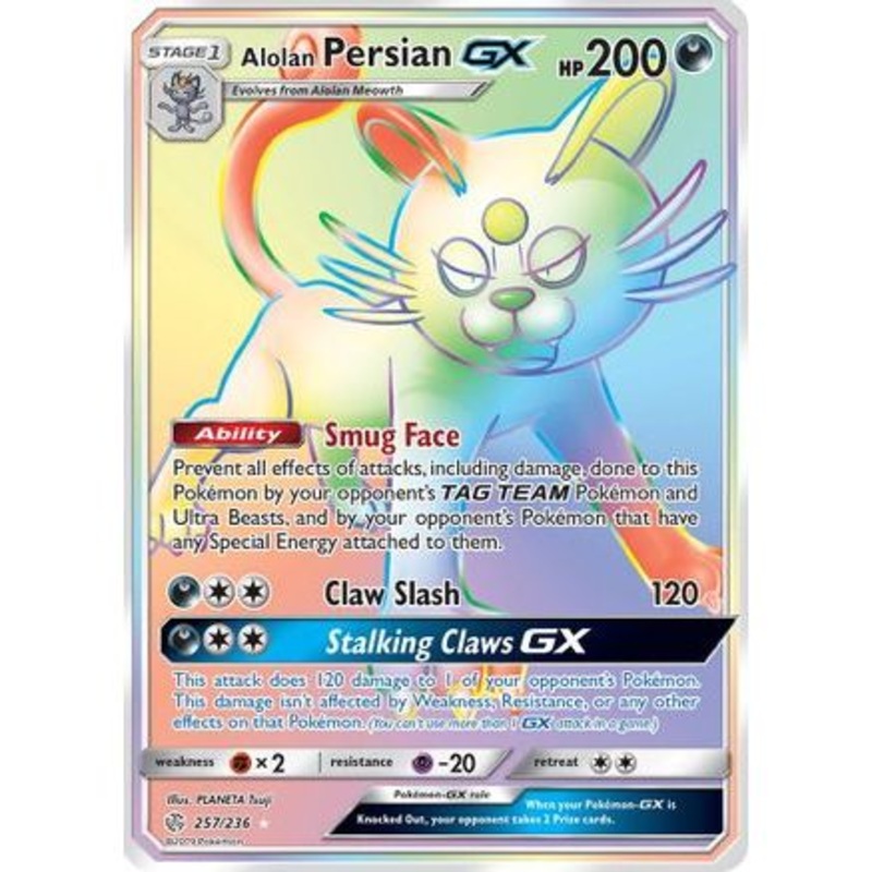 Alolan Persian GX (Secret) 257/236 - SM  Cosmic Eclipse Holofoil
