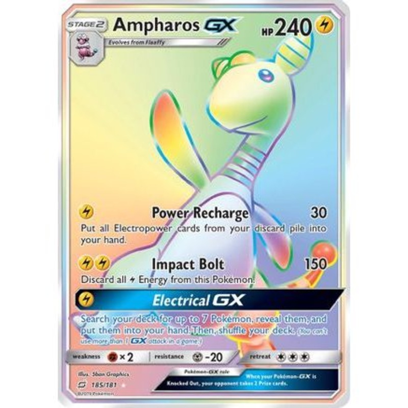 Ampharos GX (Secret) 185/181 - SM  Team Up Holofoil