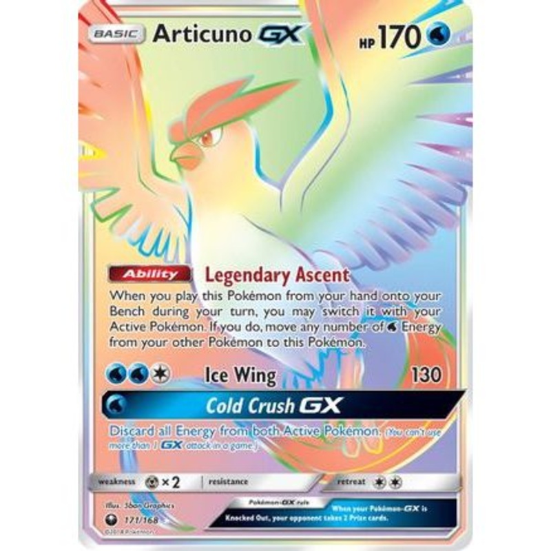 Articuno GX (Secret) 171/168 - SM  Celestial Storm Holofoil