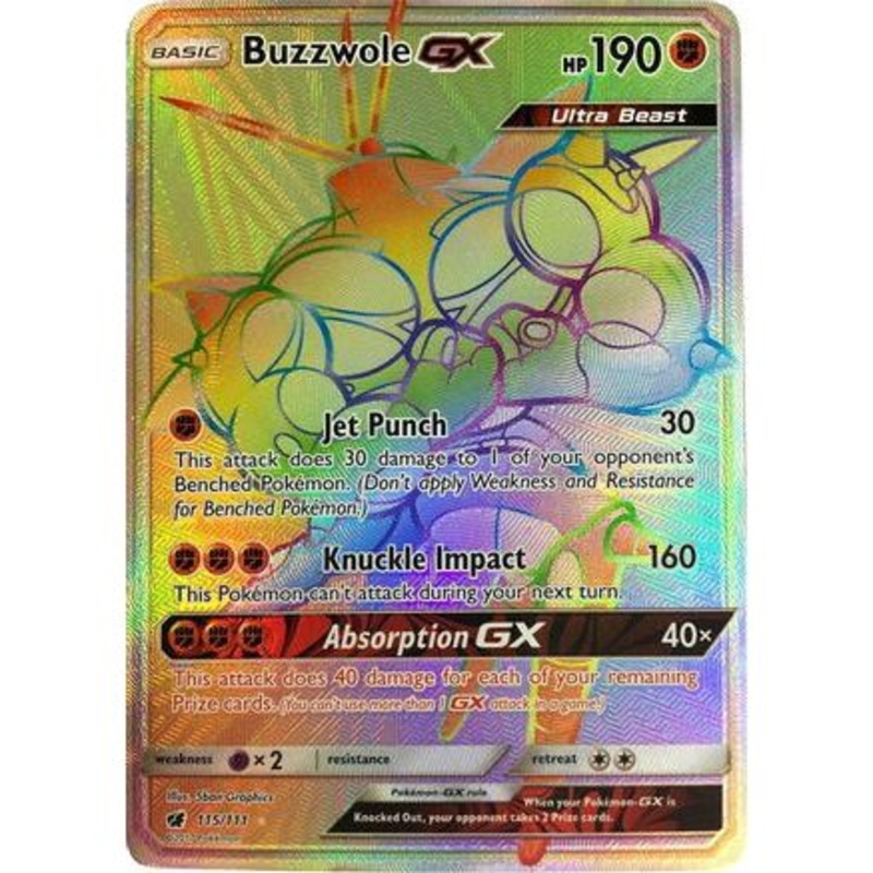 Buzzwole GX (Secret) 115/111 - SM  Crimson Invasion Holofoil