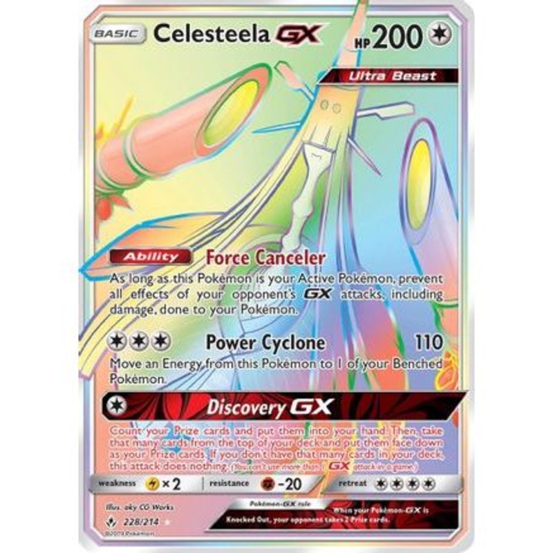 Celesteela GX (Secret) 228/214 - SM  Unbroken Bonds Holofoil