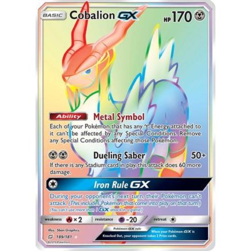 Cobalion GX (Secret) 189/181 - SM  Team Up Holofoil