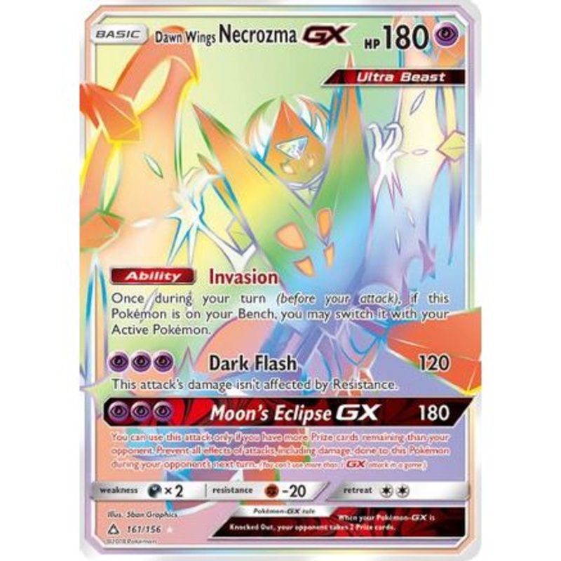 Dawn Wings Necrozma GX (Secret Rare) 161/156 - SM  Ultra Prism Holofoil