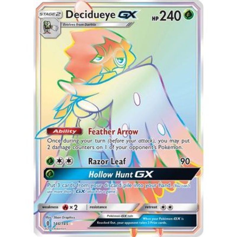 Decidueye GX (Secret) 146/145 - SM  Guardians Rising Holofoil