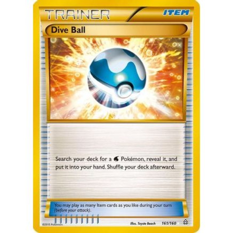 Dive Ball (161 Secret Rare) 161/160 - XY  Primal Clash Holofoil