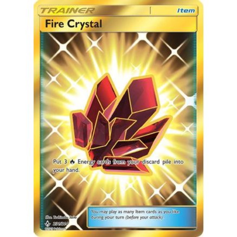 Fire Crystal (Secret) 231/214 - SM  Unbroken Bonds Holofoil