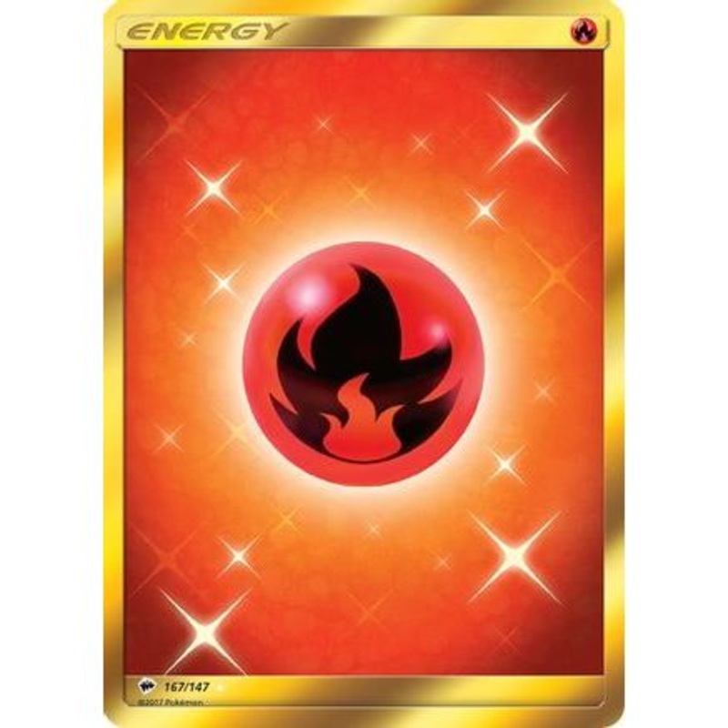 Fire Energy (Secret) 167/147 - SM  Burning Shadows Holofoil