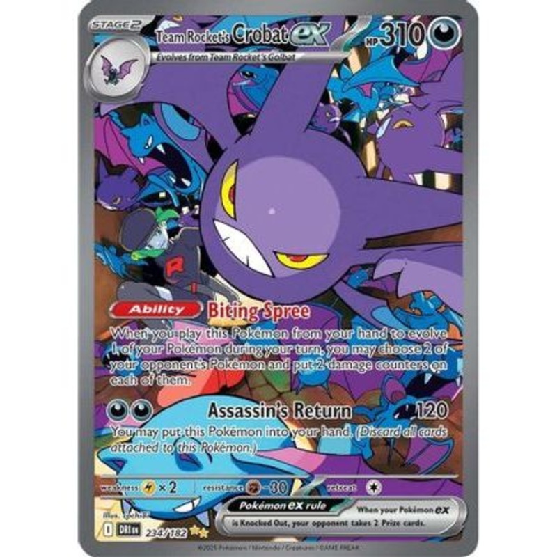 Team Rocket's Crobat ex - 234/182 234 - SV10 Destined Rivals Holofoil