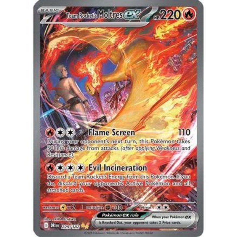 Team Rocket's Moltres ex - 229/182 229 - SV10 Destined Rivals Holofoil