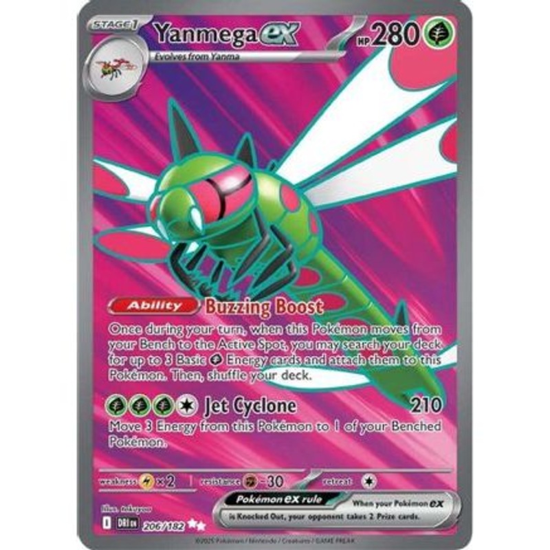 Yanmega ex - 206/182 206 - SV10 Destined Rivals Holofoil