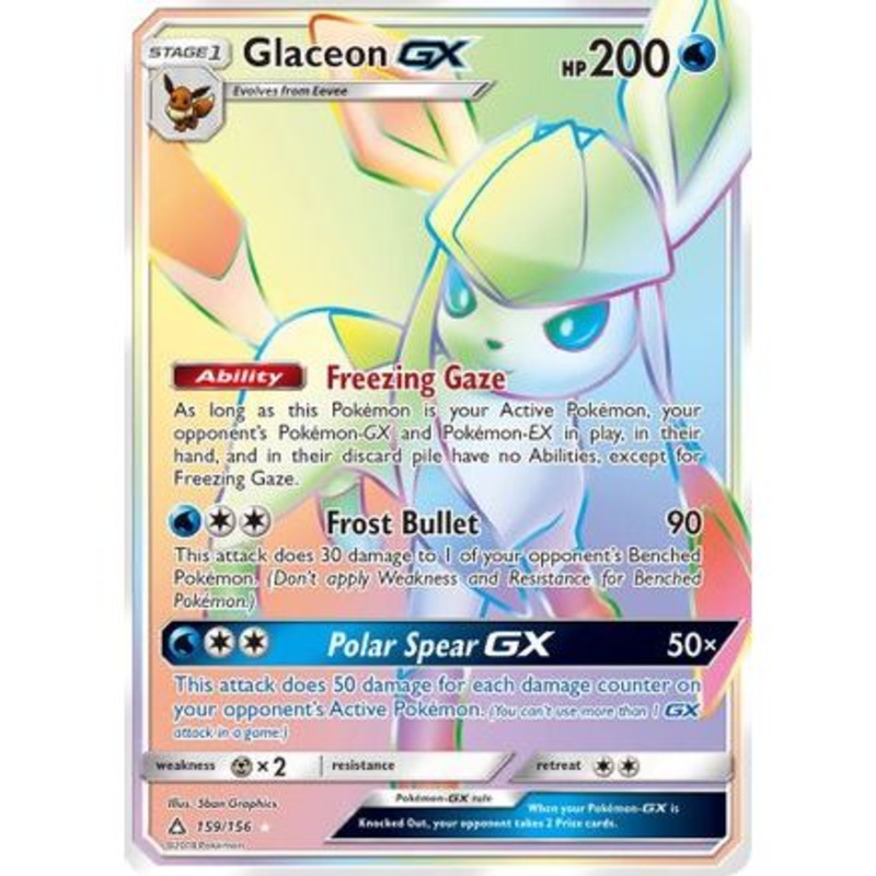Glaceon GX (Secret Rare) 159/156 - SM  Ultra Prism Holofoil