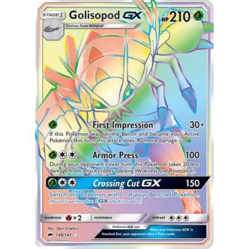 Golisopod GX (Secret) 148/147 - SM  Burning Shadows Holofoil