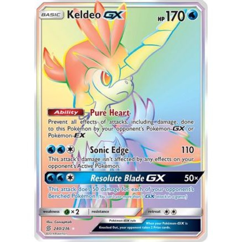 Keldeo GX (Secret) 240/236 - SM  Unified Minds Holofoil