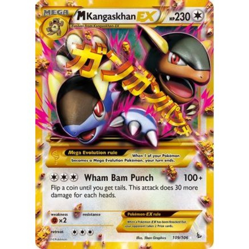 M Kangaskhan EX (109 Secret Rare) 109/106 - XY  Flashfire Holofoil