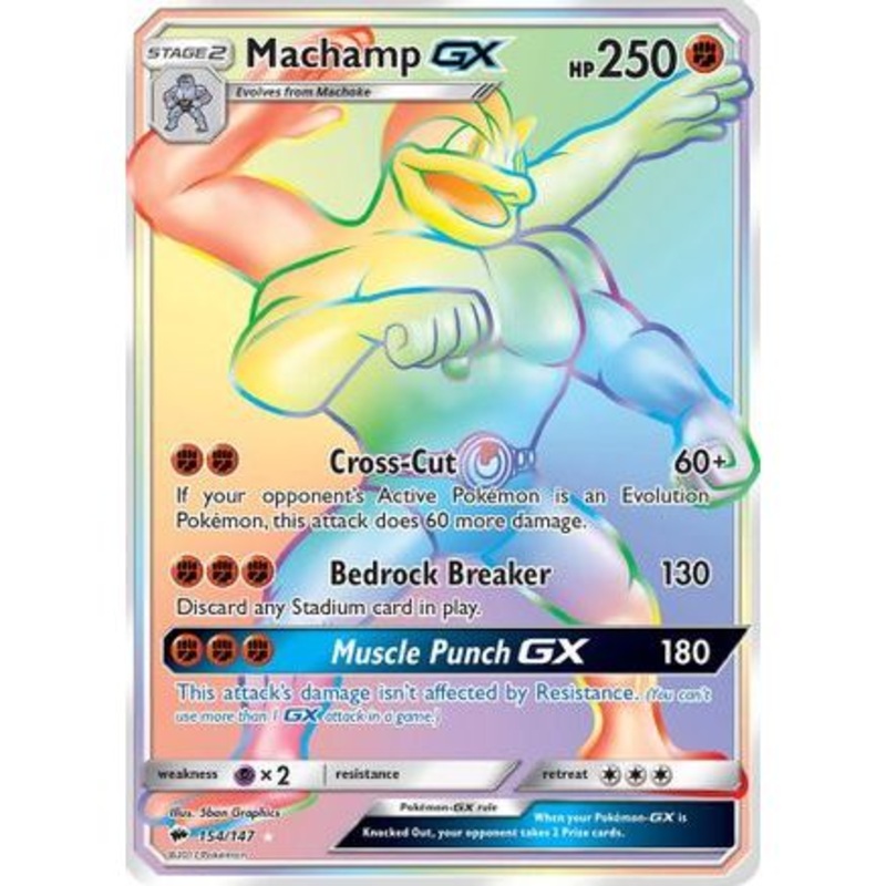 Machamp GX (Secret) 154/147 - SM  Burning Shadows Holofoil