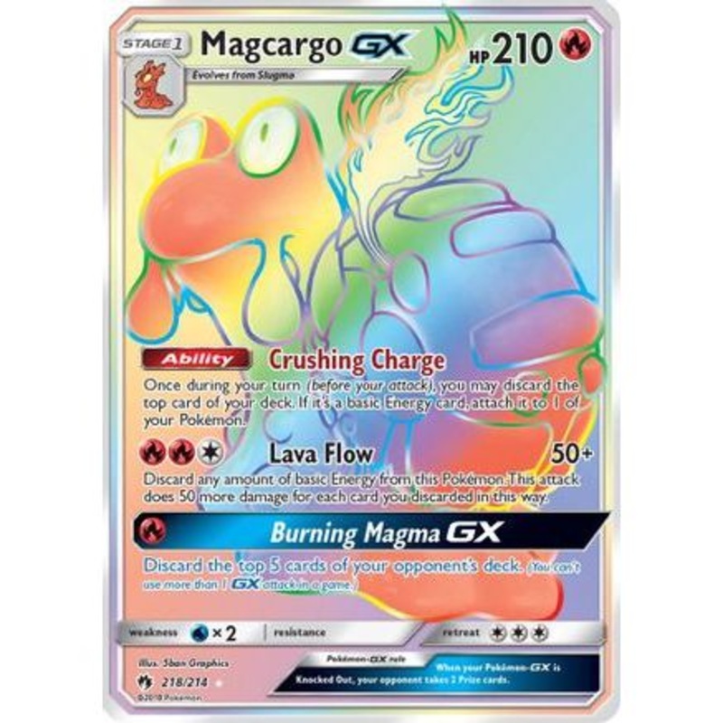 Magcargo GX (Secret) 218/214 - SM  Lost Thunder Holofoil