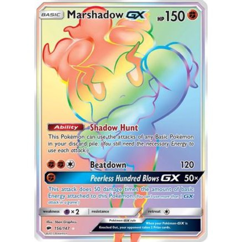 Marshadow GX (Secret) 156/147 - SM  Burning Shadows Holofoil