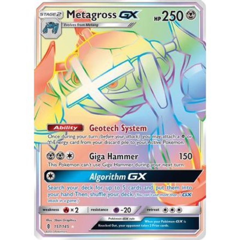 Metagross GX (Secret) 157/145 - SM  Guardians Rising Holofoil