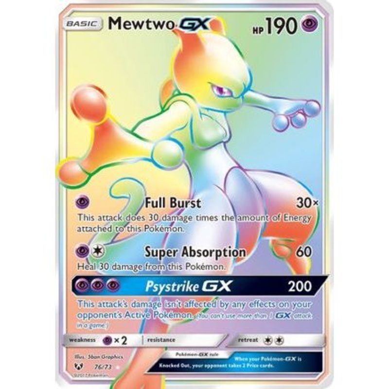 Mewtwo GX (Secret) 76/73 - Shining Legends Holofoil