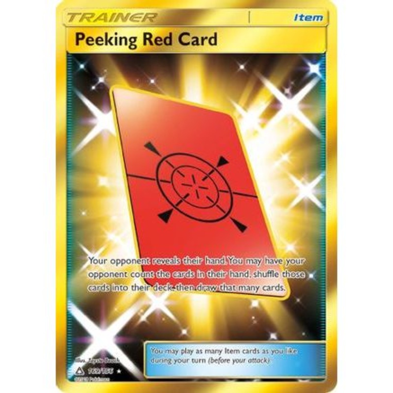 Peeking Red Card (Secret Rare) 169/156 - SM  Ultra Prism Holofoil