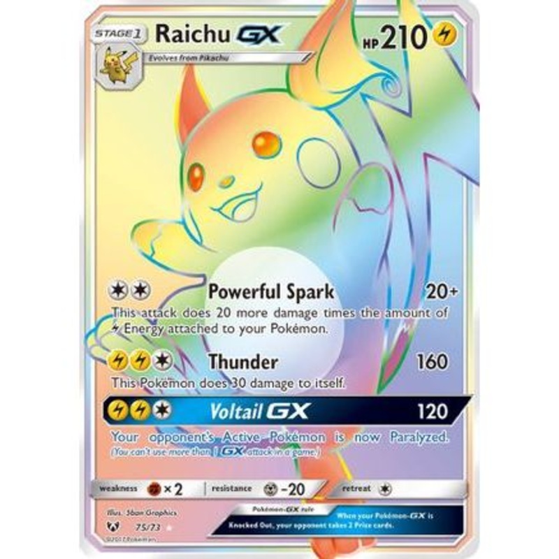 Raichu GX (Secret) 75/73 - Shining Legends Holofoil