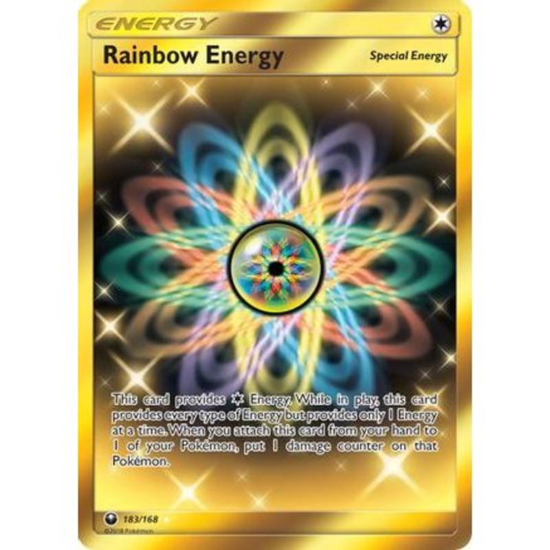 Rainbow Energy (Secret) 183/168 - SM  Celestial Storm Holofoil