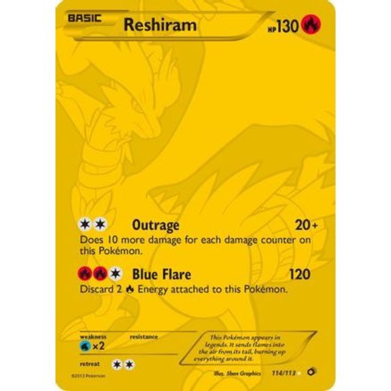 Reshiram (114 Full Art Secret Rare) 114/113 - Legendary Treasures Holofoil