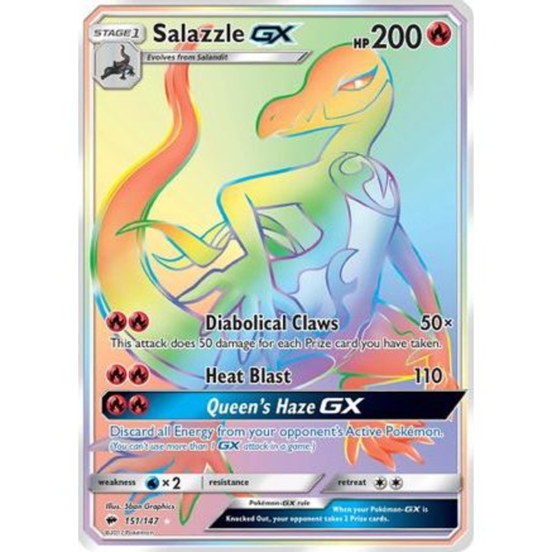 Salazzle GX (Secret) 151/147 - SM  Burning Shadows Holofoil