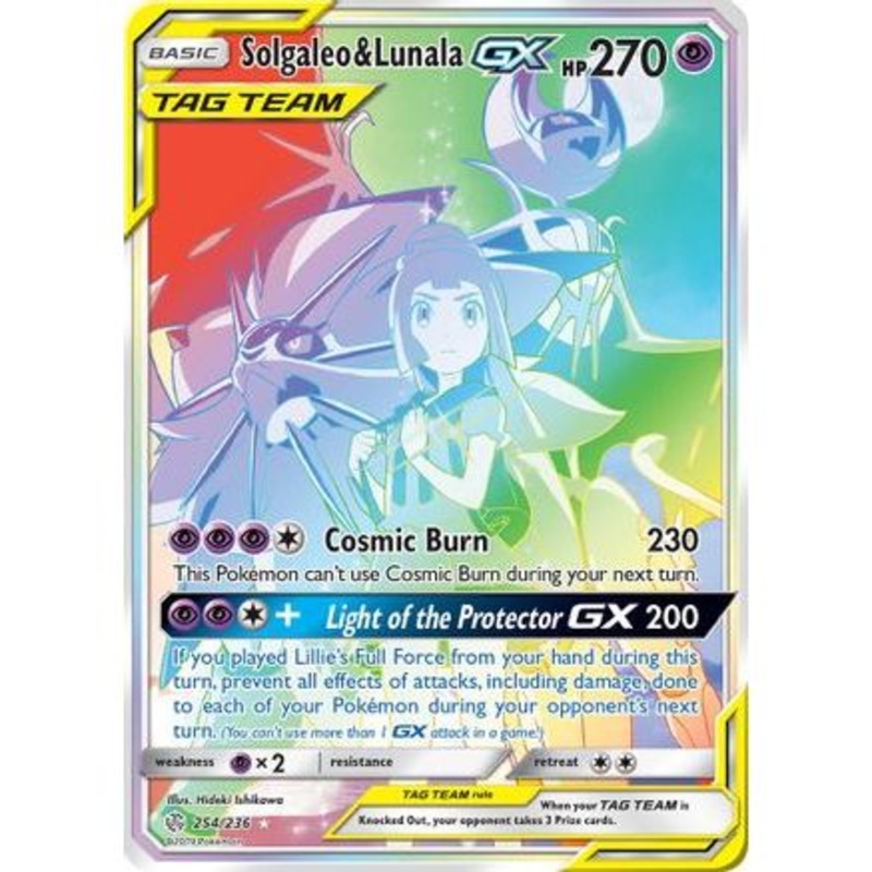 Solgaleo & Lunala GX (Secret) 254/236 - SM  Cosmic Eclipse Holofoil