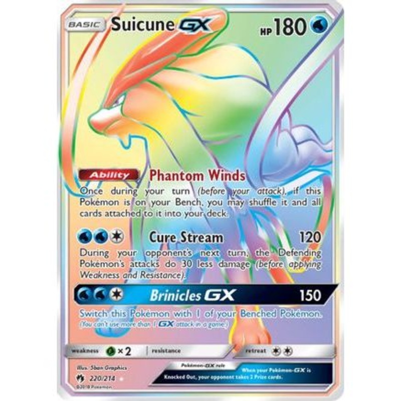Suicune GX (Secret) 220/214 - SM  Lost Thunder Holofoil