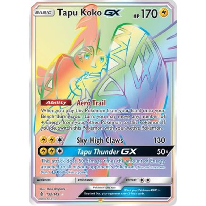 Tapu Koko GX (Secret) 153/145 - SM  Guardians Rising Holofoil
