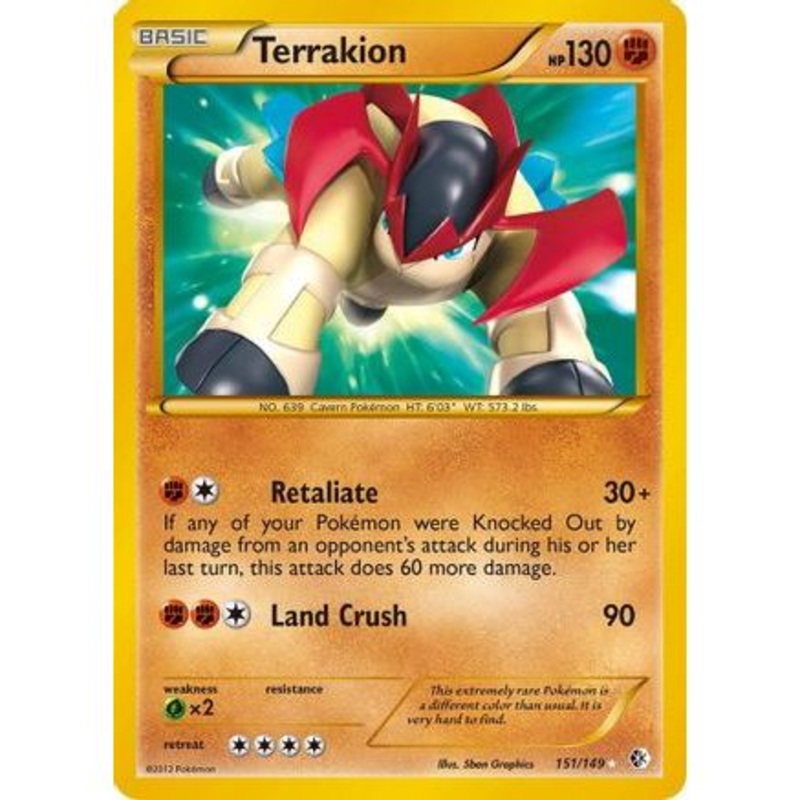 Terrakion 151/149 - Boundaries Crossed Holofoil