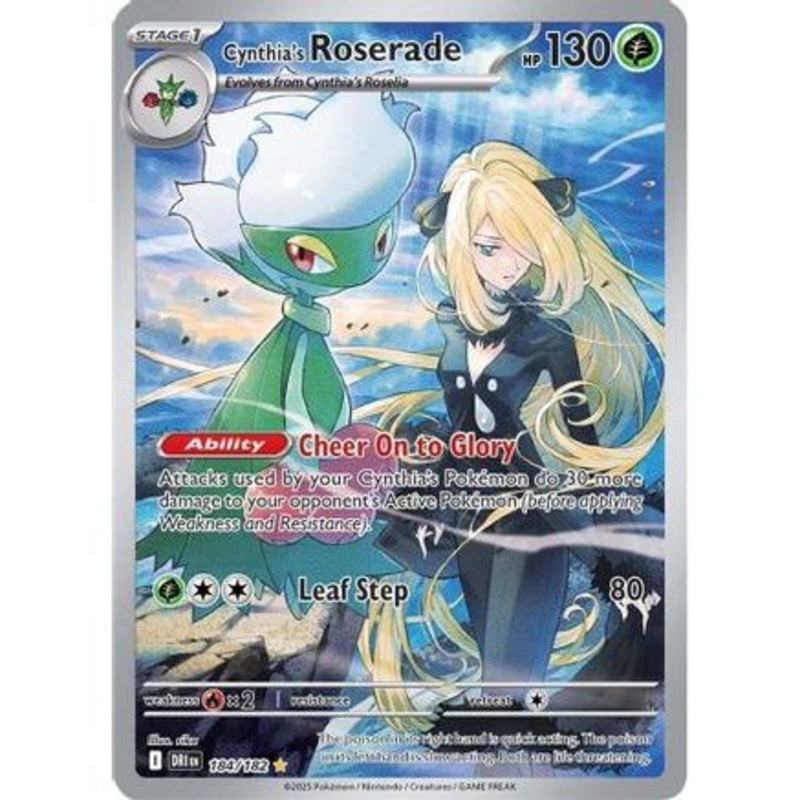 Cynthia's Roserade - 184/182 184 - SV10 Destined Rivals Holofoil