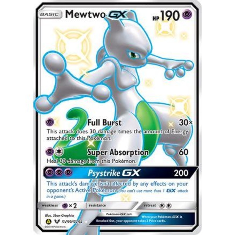 Mewtwo GX SV59/94 - Hidden Fates Shiny Vault Holofoil