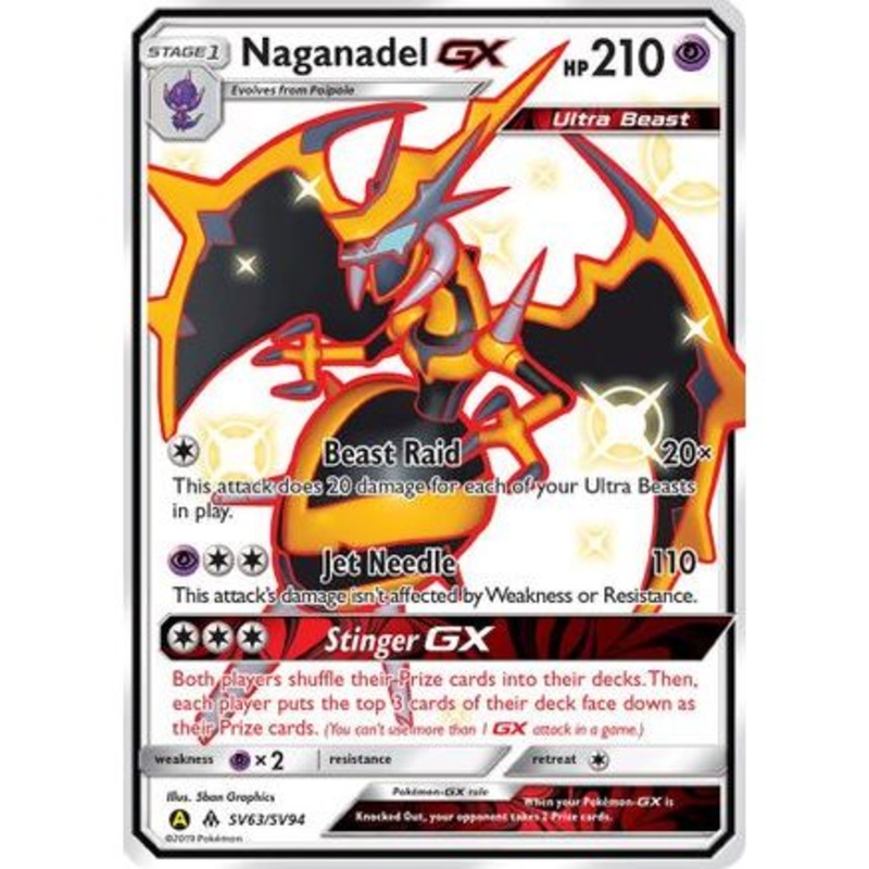 Naganadel GX SV63/94 - Hidden Fates Shiny Vault Holofoil