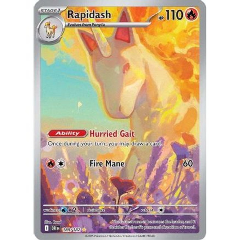 Rapidash - 189/182 189 - SV10 Destined Rivals Holofoil