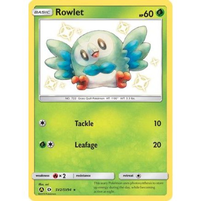 Rowlet SV2/94 - Hidden Fates Shiny Vault Holofoil