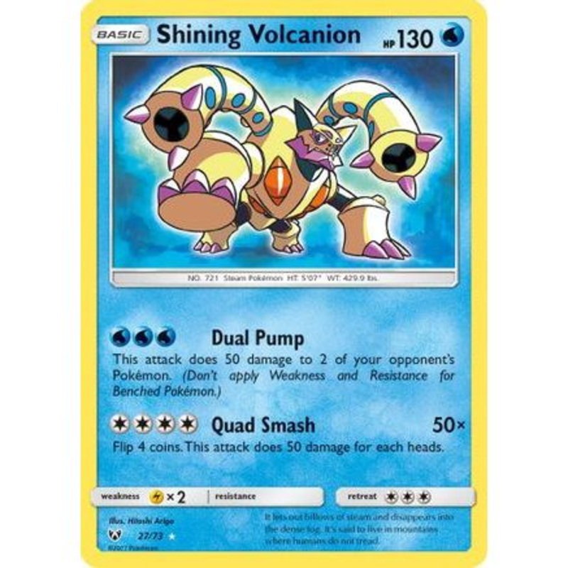 Shining Volcanion 27/73 - Shining Legends Holofoil