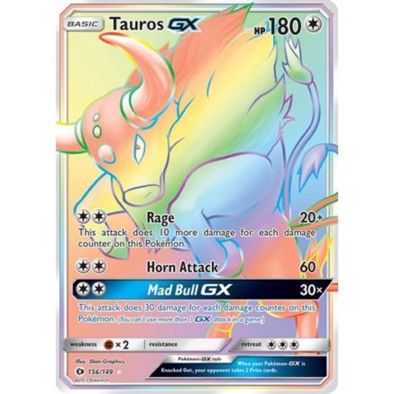 Tauros GX (Secret) 156/149 - SM Base Set Holofoil