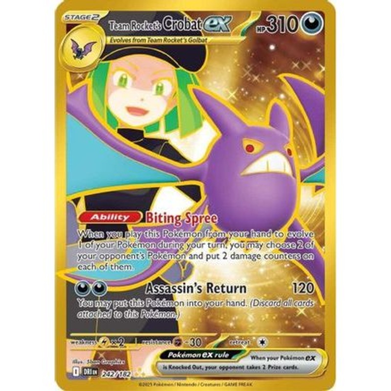 Team Rocket's Crobat ex - 242/182 242 - SV10 Destined Rivals Holofoil