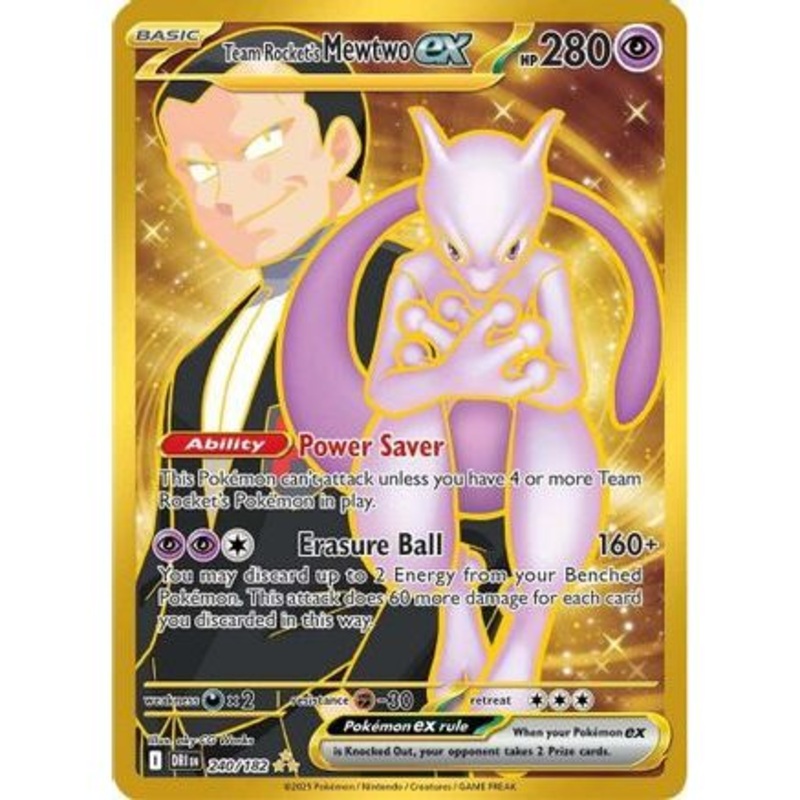 Team Rocket's Mewtwo ex - 240/182 240 - SV10 Destined Rivals Holofoil