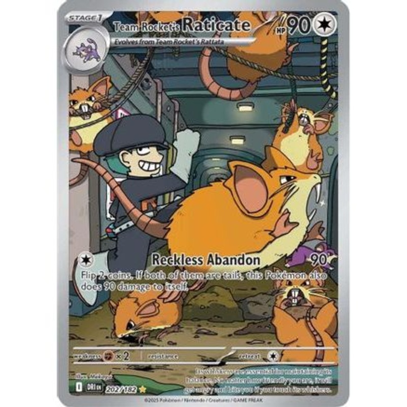 Team Rocket's Raticate - 202/182 202 - SV10 Destined Rivals Holofoil