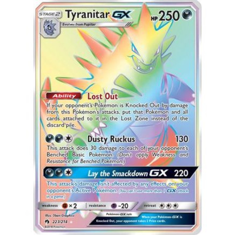 Tyranitar GX (Secret) 223/214 - SM  Lost Thunder Holofoil