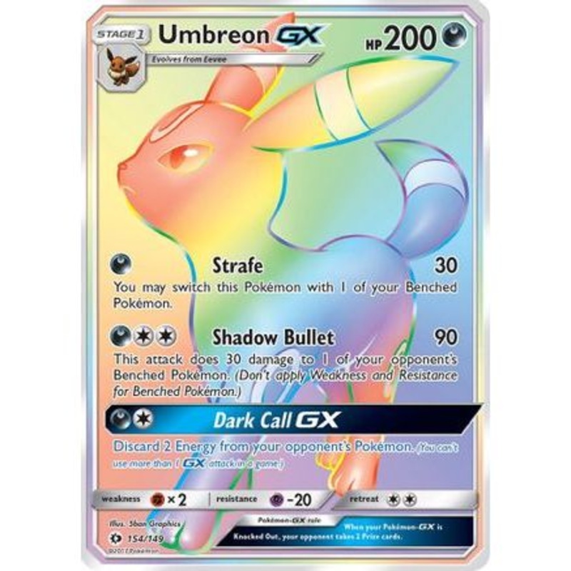 Umbreon GX (Secret) 154/149 - SM Base Set Holofoil